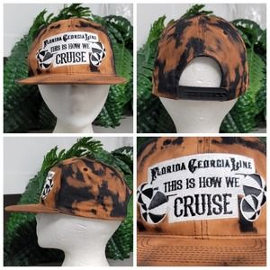 Florida Georgia Line This Is How We Cruise Custom Bleach-dyed Snapback Hat